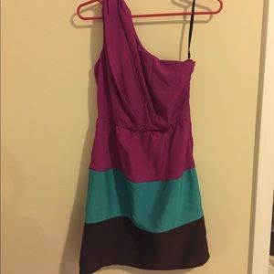 Lilly rose silk one shoulder dress!